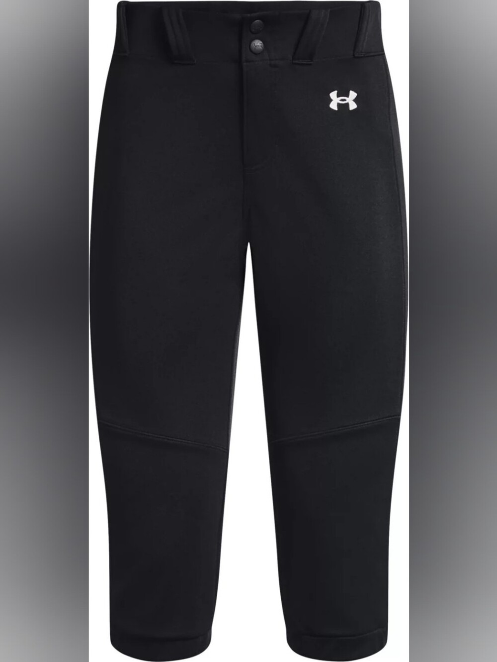 Unisex Under Armour Kids Black Athletic Joggers with White Logo
